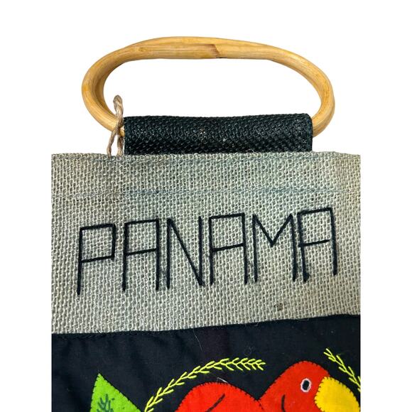 Panama‎ Souvenir Tote Bag Embroidered Bird Woven Handbag Purse - Picture 5 of 9